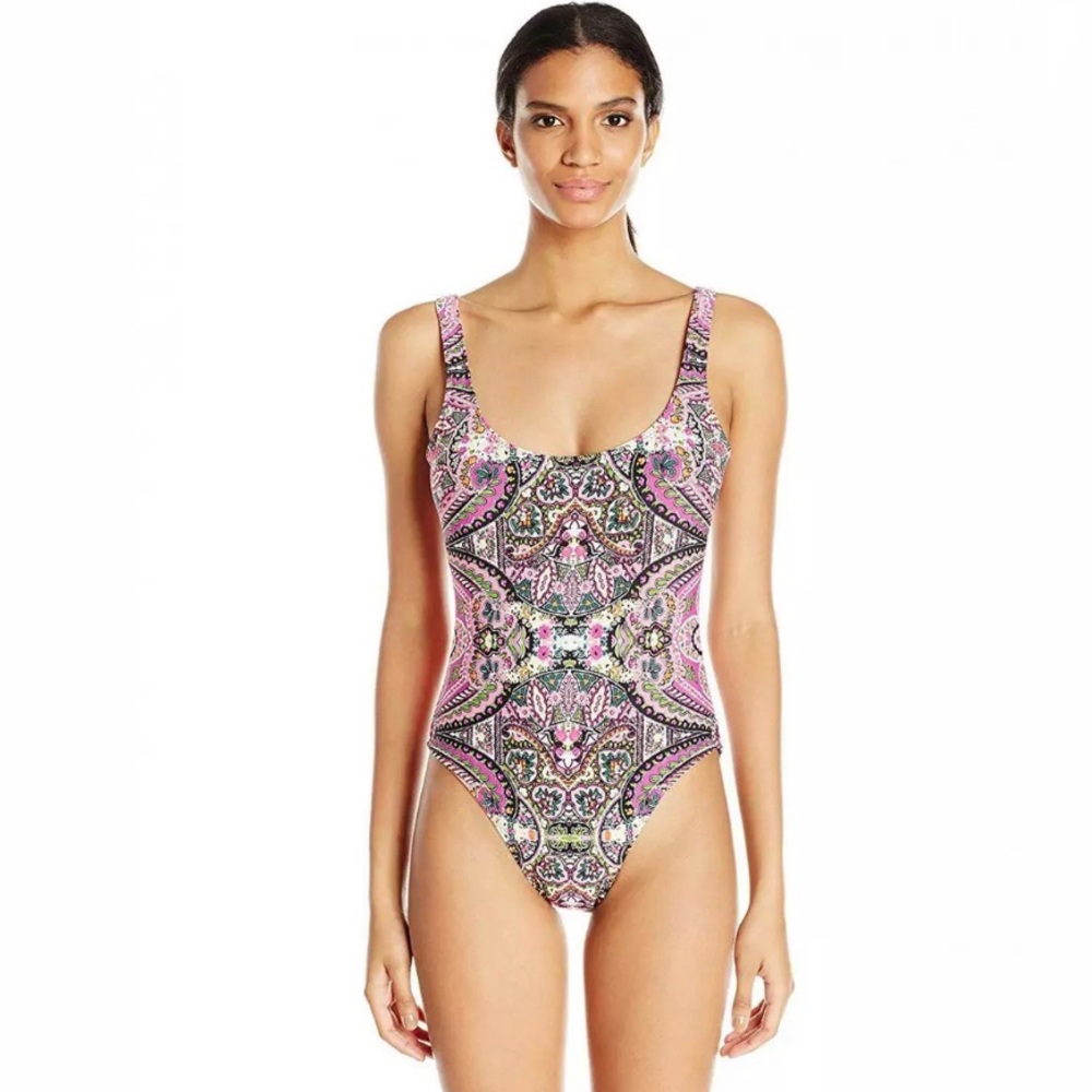 Lucky Brand Tapestry One Piece Bathing Suit - Picture 1 of 5